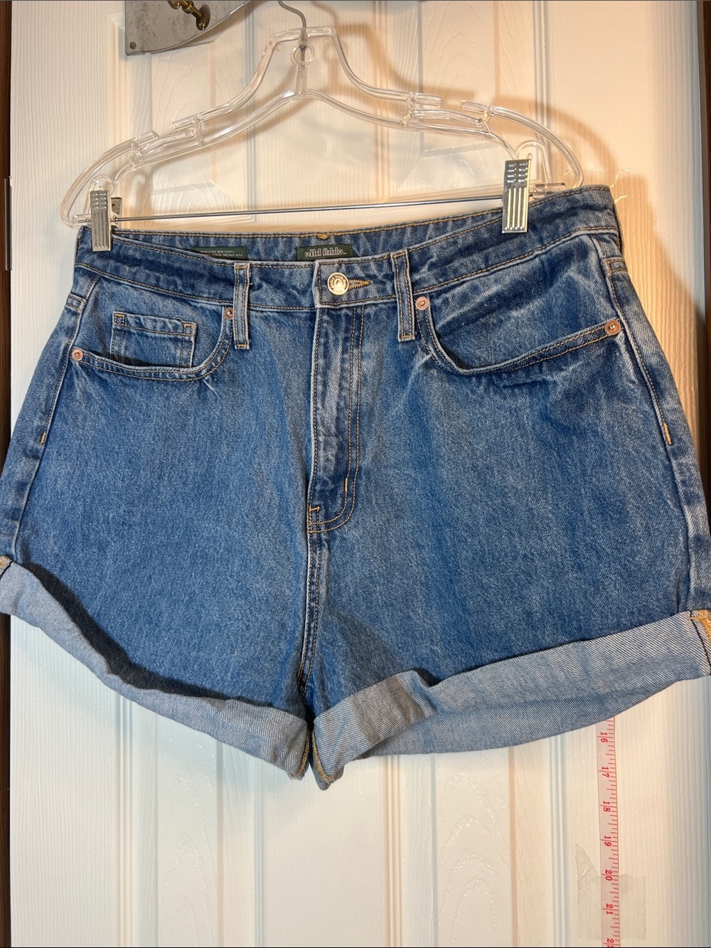 wild fable Blue Rolled-Hem Denim Shorts